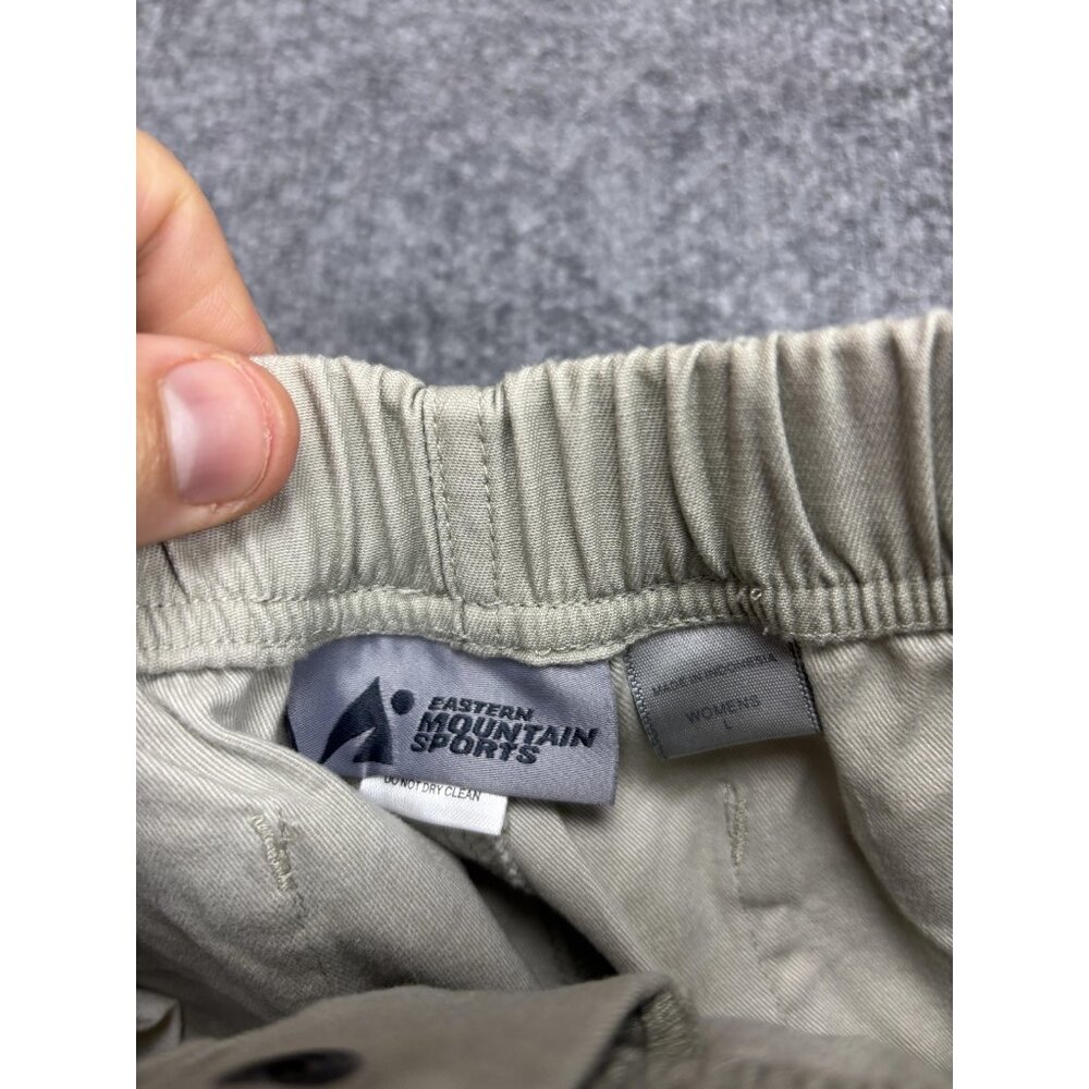 Eastern Mountain Sports‎ Pants Womens L Beige Adjustable Waist Hiking Khakis - Picture 2 of 7